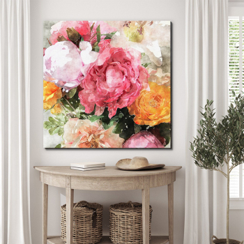 Wholesale custom flower home hotel decoration printing canvas modern art oil painting