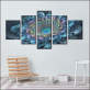 5 Pieces Mandara Giclee Prints Modern Wall Art Custom Kaleidoscope Wall Paintings Flower Canvas Oil Painting For Home Decor