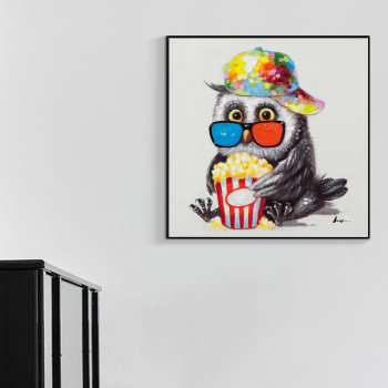 Handmade Oil Paintings 3D Colourful Abstract Panting Animal Canvas Wall Art For Home Decor
