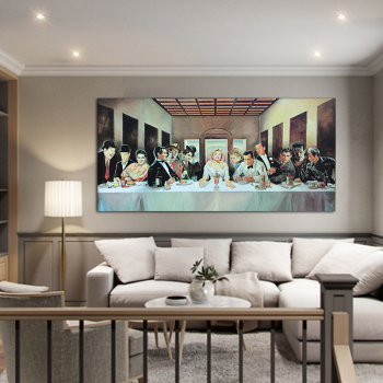 Factory price OEM design the world famous movie star team art picture hotel wall art painting
