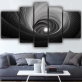 Custom picture black color art oil painting abstract print five piece oil painting modern wall decoration painting