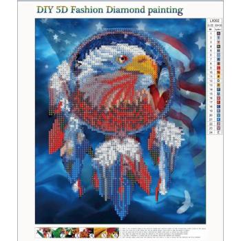 Custom Colorful Peafowl AB Round Crystal Rhinestones Diamond Painting 5D full drill Painting of A Diamond for adult