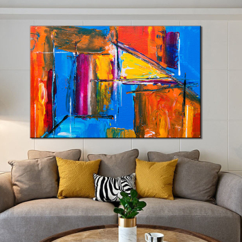 100% personalizado, pintura colorida, lienzo, arte de pared, lienzo abstracto, pinturas al óleo para decoración del hogar