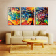 beautiful tree unframed 3 panel printed painting of art wall decoration oil painting