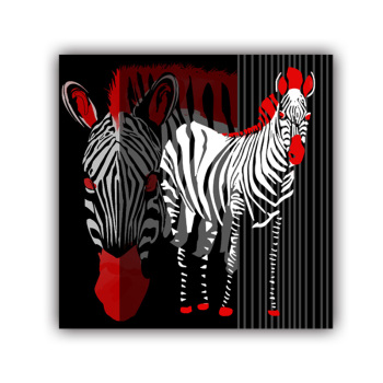 Oil painting colorful zebra horse abstract painting animal prints canvas wall art home decoration painting