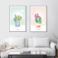 Modern Frameless Cactus Printing Wall Art Home Decoration 2 Living Room Pictures