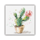 New Arrivals Hand-painted Colorful Flowers Cactus Oil Painting on Canvas Home Decor Handmade Canvas Cactus Plants Oil Painting