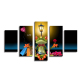 Modern 5 panels printed oil painting inkjet poster printing wall decor canvas art prints