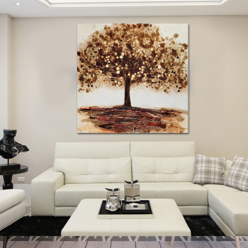 Pintura de arte árboles abstractos pintura al óleo pintada a mano cuadro de arte de pared pintura de árbol de la vida lienzo decoración moderna del hogar