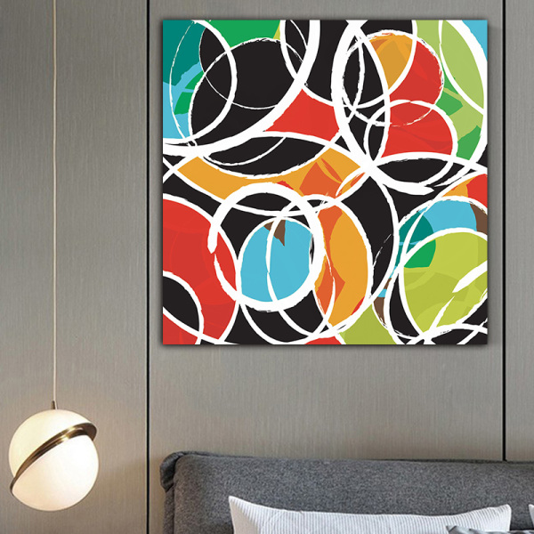 Wall art custom design abstract color circular prints canvas original products abstract paintings