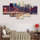 Modern Frameless City Snowscape Printing Wall Art Home Oil Painting Decoration 5 Living Room Pictures