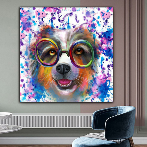 Canvas Painting Animal Wall Art dog Posters and Prints Wall Pictures for Living Room Decoration Home Decor
