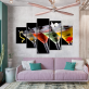 Latest Product Cocktails Glass Art Canvas Prints, Home Decoration Artwork 5 Panels Wall Printing