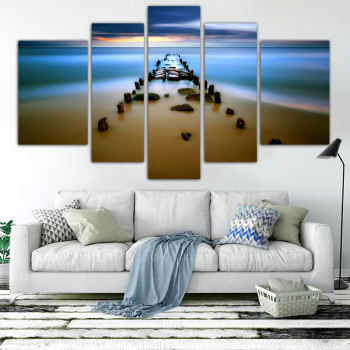 Hotel interior designs nature sea scenery oil painting digital printed canvas paintings for sale