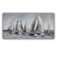 Modern sea landscape handmade oil painting, sailboat on the sea bedroom painting