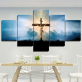 Modern Jesus Christ Blue Background 5 Canvas Wall Art Combination Painting Home Decoration Oil Painting