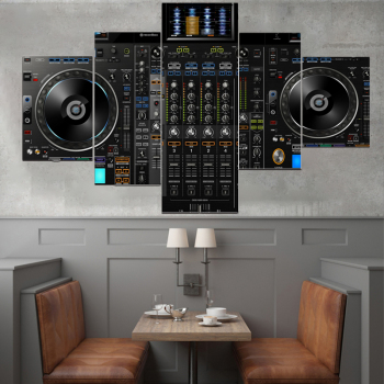 Metal Machine Wall Art 5 Canvas Combination Painting Home Decoration Oil Painting