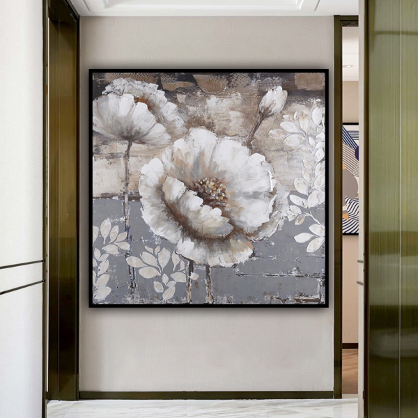 handmade oil painting  Thick texture  Flowers In Bloom home decor  Wall Decoration