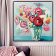 Handmade Oil Painting Canvas Abstract Oil Painting Modern Canvas Wall Art Living Room Decorative Flower Rose Painting