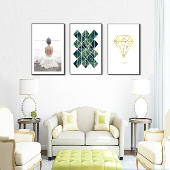 Скандинавский натюрморт с зелеными листьями, постер, современный принт, голый женский пейзаж, холст, художественная роспись для девочки, комната, рождественский декор