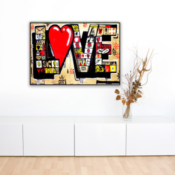 Modern art home Love letter decorative printing canvas painting art decor painting