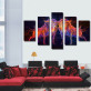 5 paneles de múltiples piezas impresas cuadros de pintura de paisaje impresiones personalizadas