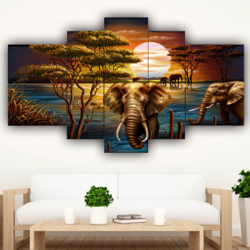 Hot-selling Modern Oil Painting Five Collections of Oil Painting Assembly Painting Wholesale on canvas