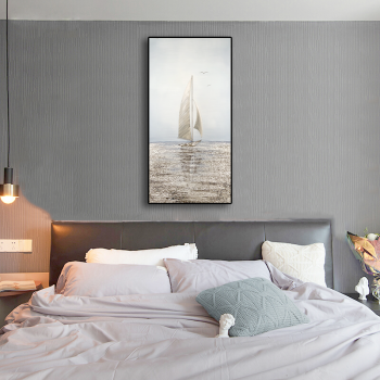 A Lonely Sailing Painting 3D Painting Canvas Wall Art Oil Painting Wall Pictures Hand Painted Wall Art for Living Room
