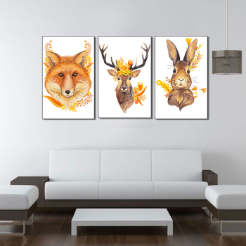 Venta al por mayor Custom Fox Animal Wall Paintings Art on Canvas