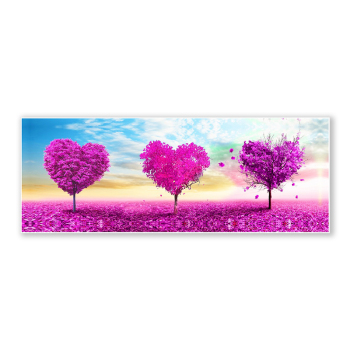 Digital oil painting customized color heart tree picture OEM printed canvas painting Digital oil painting customized color heart tree picture OEM printed canvas painting