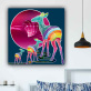 Custom design abstract colorful deer photo picture print original product canvas wall art painting