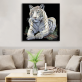 High end rolled packing lovely white tiger animal painting, hanging canvas art painting without frame