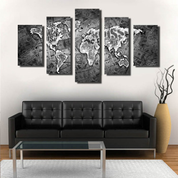 canvas paintings unframed Abstract printed painting of world map for wall art decoration canvas paintings unframed Abstract printed painting of world map for wall art decoration