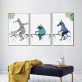 Großhandel Bär reiten ein Fahrrad Poster moderne Zebra Kunst Leinwand Gemälde Kinderzimmer Dekor