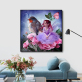 Factory direct sale cartoon girl and bird  painting children gift 5D DIY diamond painting set