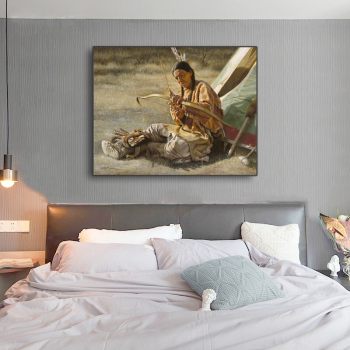 Wholesale quick shipping Indian portrait design picture painting, living room wall decor home art decoration painting supplies