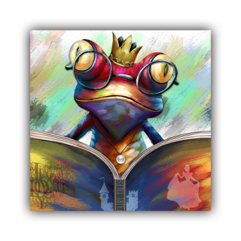 New arrival wall art custom design reading book frog abstract painting prints canvas painting wholesale New arrival wall art custom design reading book frog abstract painting prints canvas painting wholesale