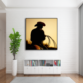 Top selling west cowboy countryside art painting, trendy style eco-friendly digital printed printing