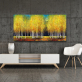 Modern Abstract Yellow Trees Picture Decoration Print Canvas Painting Art Deco Painting