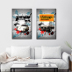 Modern Frameless Cartoon Car Wall Art Home Decoration Painting Oil Painting 2 Living Room Pictures