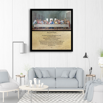 Sample acceptable the last supper religious painting, eco-friendly digital printed art canvas painting wall decor