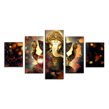 Indian God Elephant 5 Canvas Wall Art Combination Painting Home Decoration Oil Painting Indian God Elephant 5 Canvas Wall Art Combination Painting Home Decoration Oil Painting