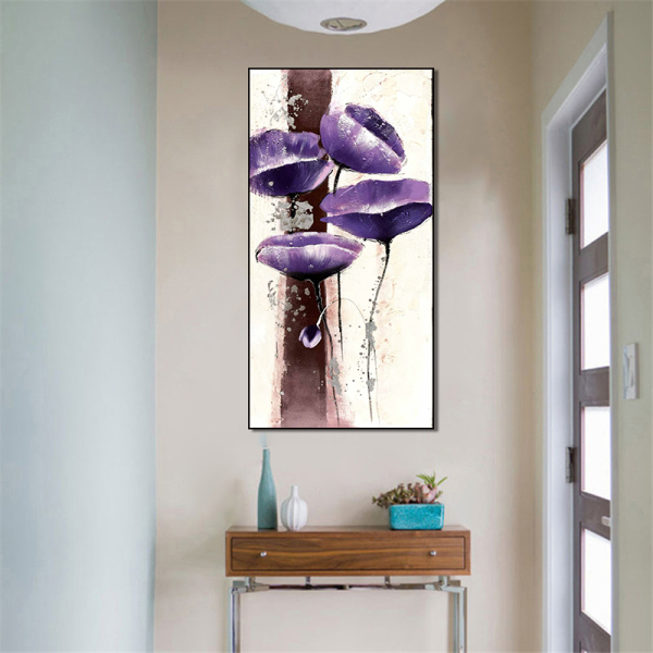 Amazon Hot Selling Single Panel Handmade Abstract Painting ArtWork Canvas Flower Oil Painting For Home Decor