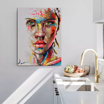 Abstract Knife Portrait Oil Painting Modern Big Size Canvas Wall Art Printed Canvas Posters Prints Dropshipping no Frame