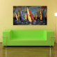Most popular west ocean and small sailboat abstract oil painting handmade Living room wall oil painting mural
