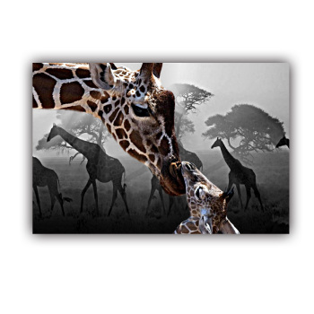 New design home decoration custom home wall art craft animal giraffe canvas painting wholesale New design home decoration custom home wall art craft animal giraffe canvas painting wholesale