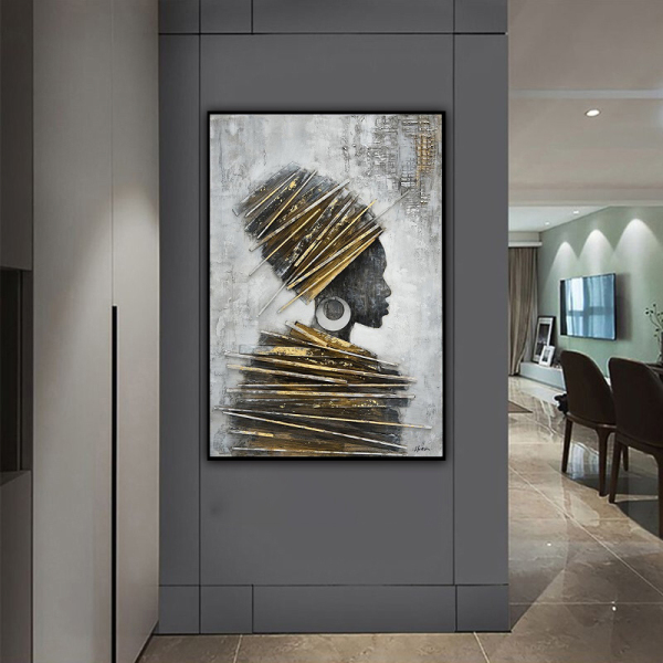 Hot sale kids and adult handmade oil painting, home decor oil painting, abstract heavy oil grey portrait oil painting