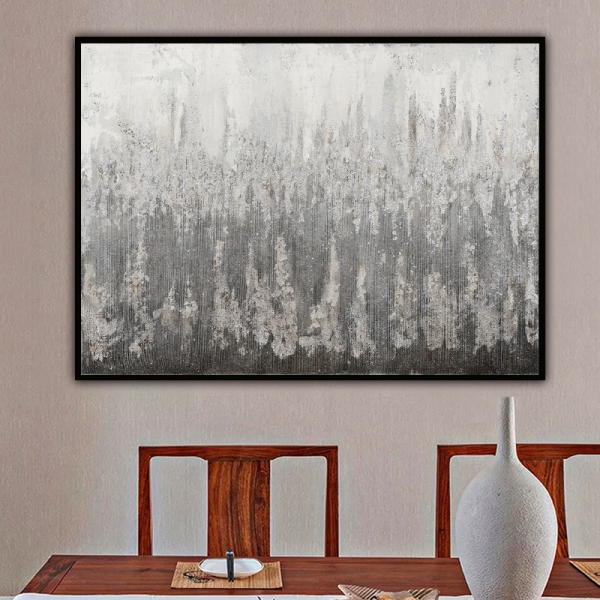 Handmade Home decoration Modern abstract grey oil painting handpainted canvas painting home decor wall art picture