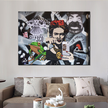 New Design Portrait Street Graffiti Wall Art Canvas Painting Nordic Posters And Prints Canvas Art Wall Pictures Kids Room Decor