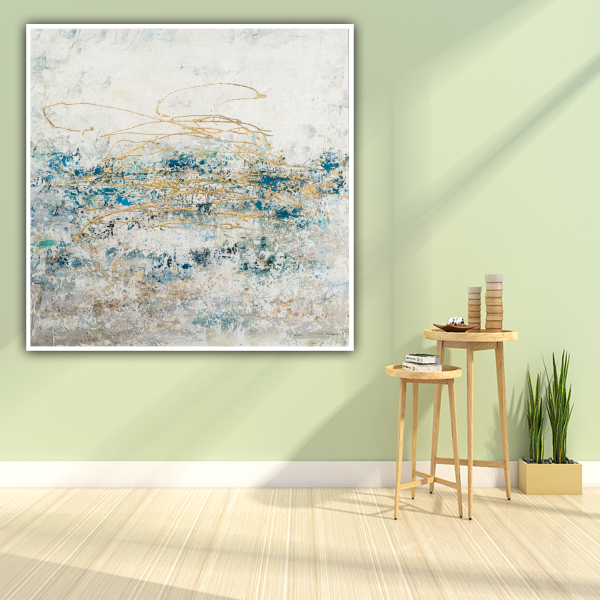 Unframed Design Handmade Abstract 100% Handpainted Oil Painting on Canvas Wall Art Picture for Living Room Bedroom Home Decor